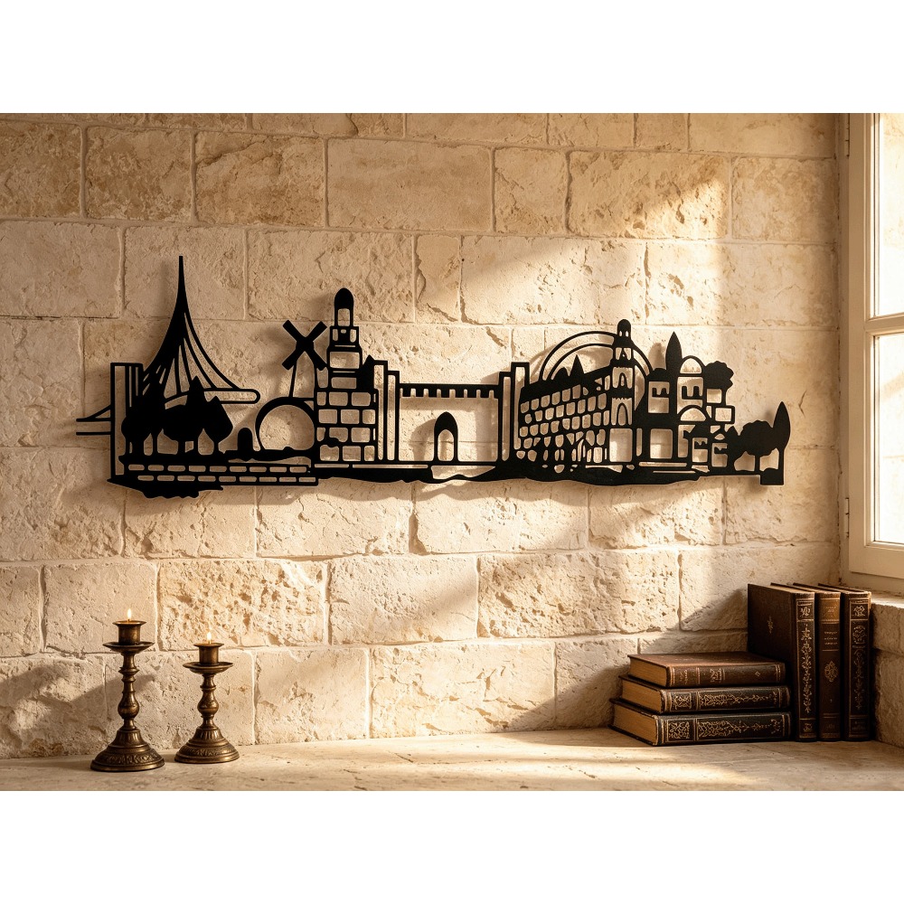 Art & Craft Paper Origami - CIFBUY Metall-Wandkunst Jerusalem Skyline Dekor Vintage