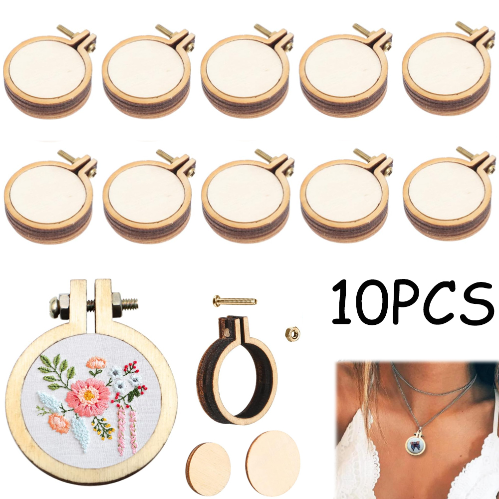 Embroidery Hoop Kit - 10 Teile/satz Holz Mini Stickerei Hoop