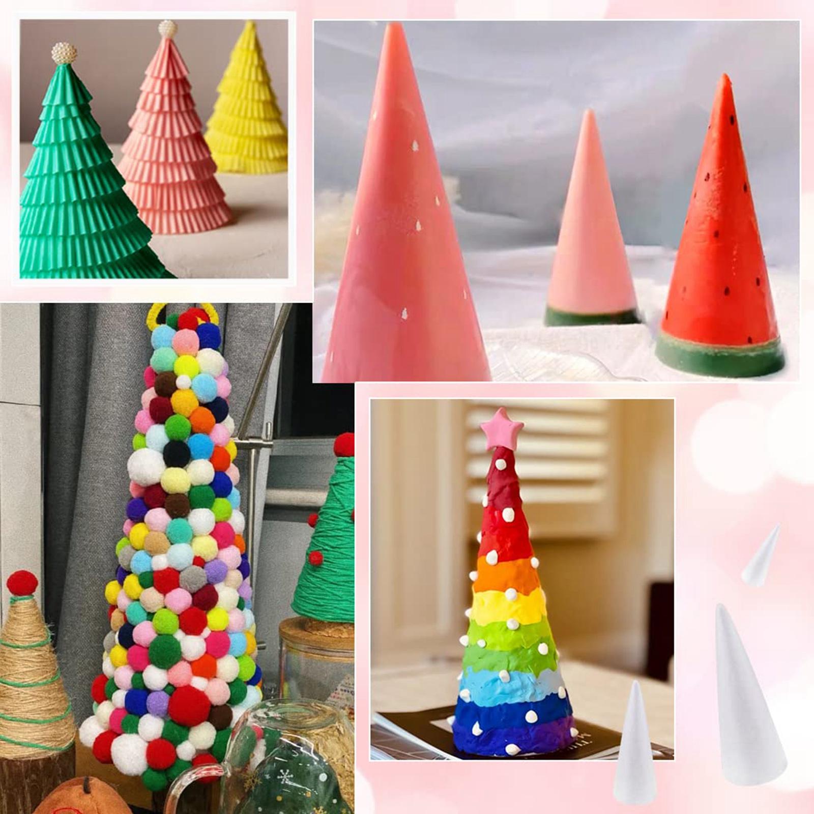 Art Craft Holiday - DIY Kunst-Schaumstoffkegel Weiße Polystyrol-Formen für Bastelarbeiten,
