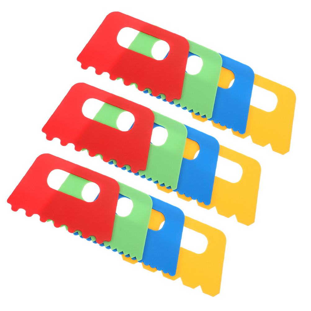 Art Craft Kits For Kids - 12-teiliges Set Sandmalpinsel, Kunststoff-Schaber-Werkzeuge, kreatives DIY-Malset