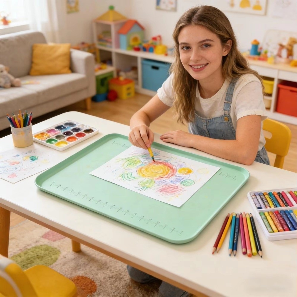 Art Craft Clay - Tragbare Silikon-Malunterlage, groß, auslaufsicher, DIY-Bastelunterlage, rutschfest,