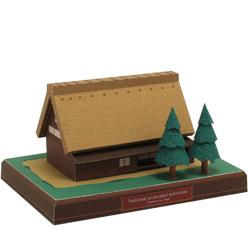 Art Craft Building - Japan Cottage Gasshozukuri Mini 3D-Papiermodell Haus