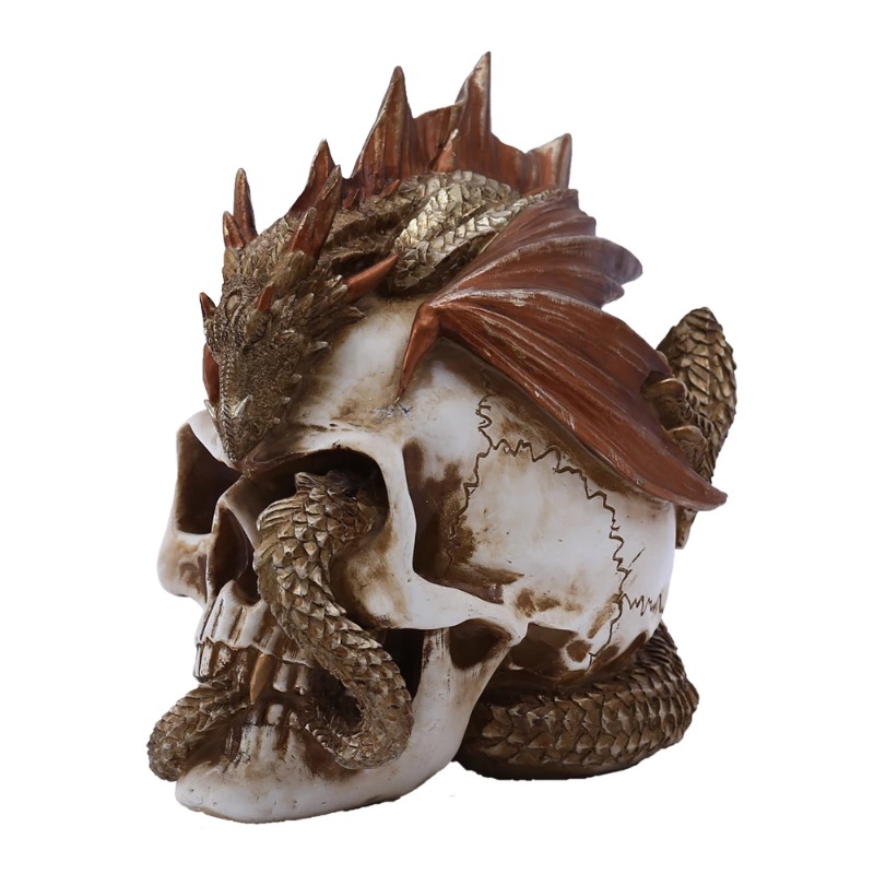Totenkopf-Drachen Harzfigur -  – Art Craft Bar Bewertung und Preis
