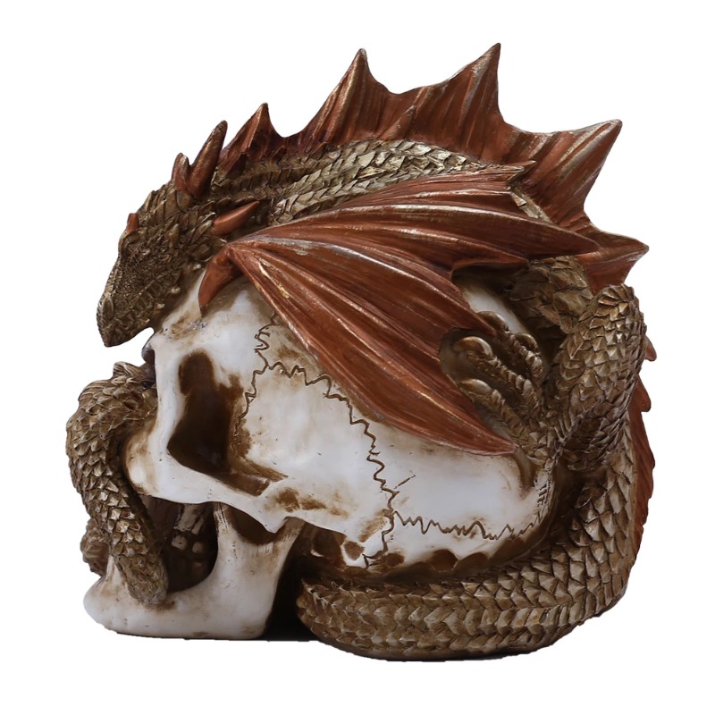 Totenkopf-Drachen Harzfigur -  – Art Craft Bar Bewertung und Preis