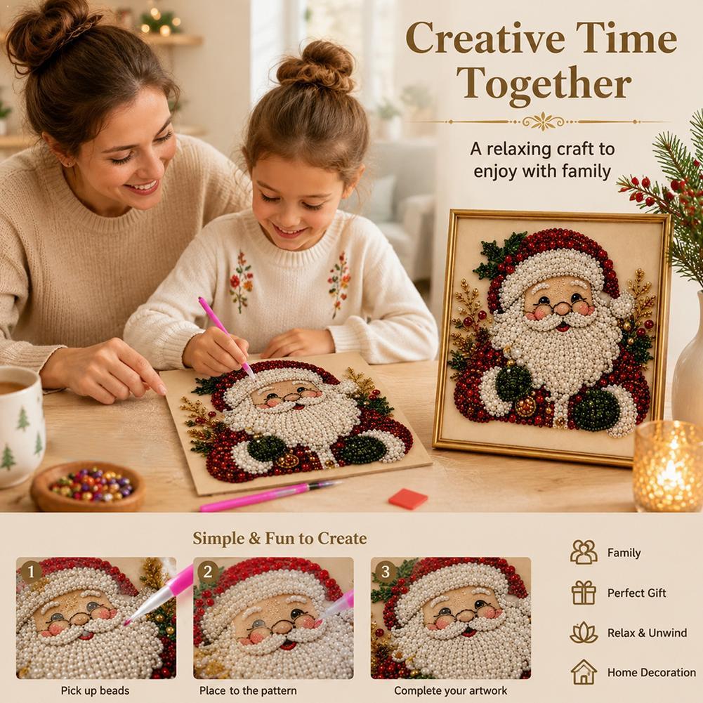 Weihnachtsmann Perlen-Kunst DI – Art Craft Kits For Kids Bewertung und Preis