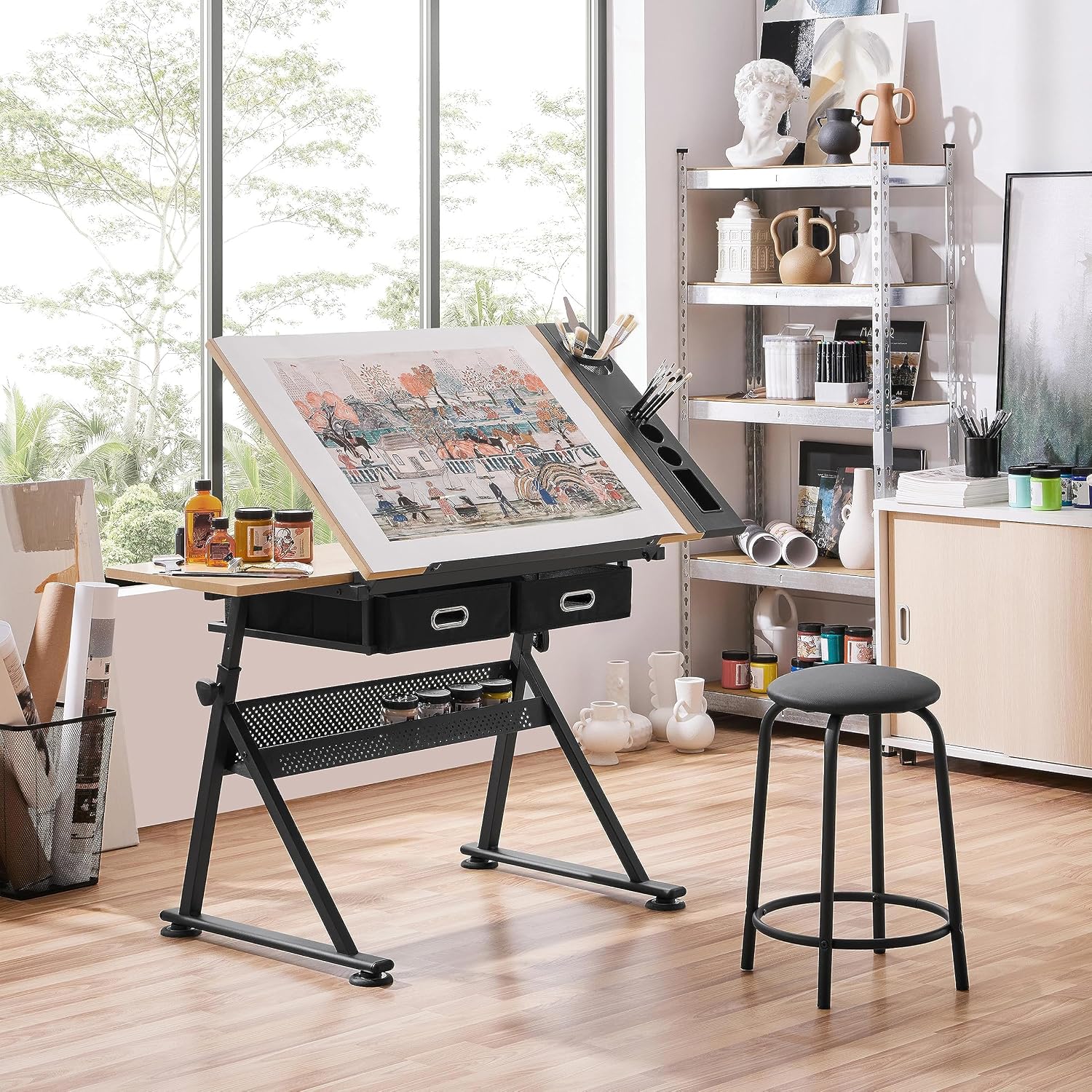 Verstellbarer Zeichentisch mit – Art Craft And Bewertung und Preis