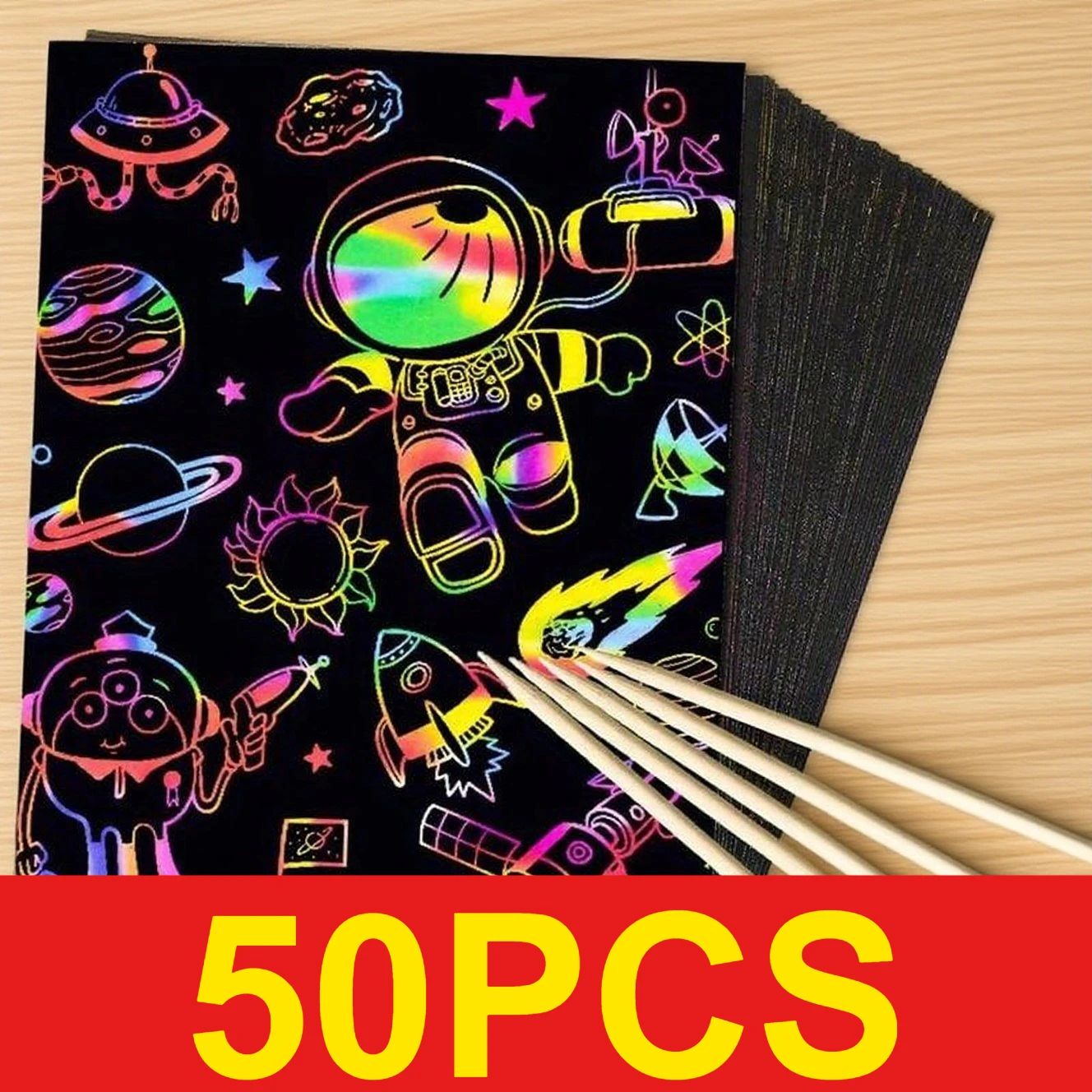50 Stück Kratzpapier für Kinde – Art Craft Kits For Kids Bewertung und Preis