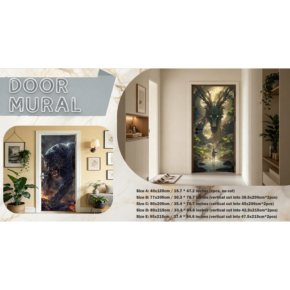 Fantasy-Drachen-Kunst-Türfolie – Wallpaper Art And Craft Bewertung und Preis