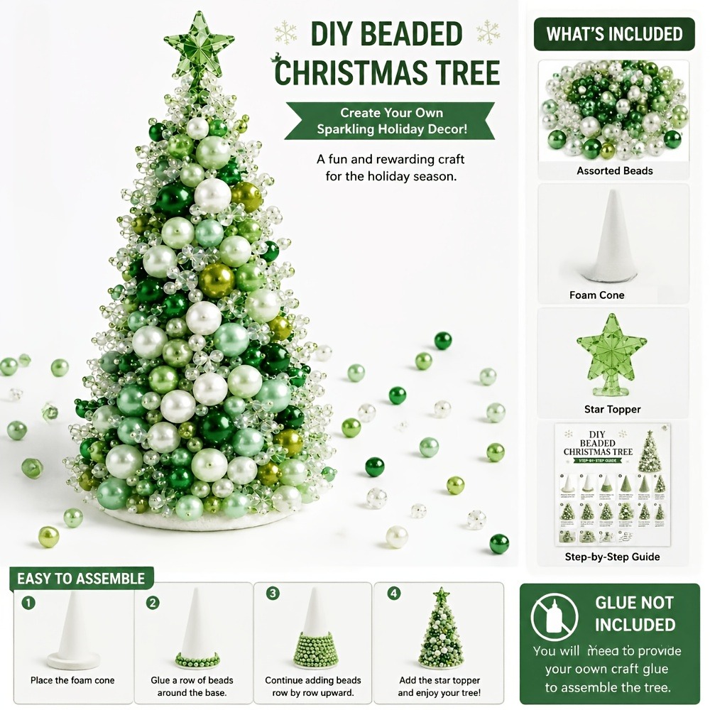 DIY Perlen-Weihnachtsbaum-Set, – Art Craft Kits For Kids Bewertung und Preis